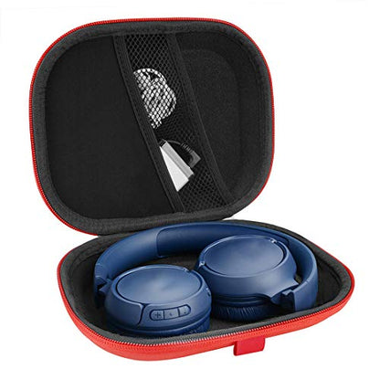 Geekria Shield Headphones Case Compatible with JBL Tune 660NC, Tune 560BT, Tune 510BT, Tune 500BT, Jr 310BT and More, Replacement Hard Shell Travel Carrying Bag with Cable Storage (Red) - color: Red