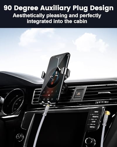 AUX Cable for Car 5ft/1.5M 90 Degree AUX Cord,Right Angle 3.5mm Audio Cable Male to Male Auxiliary Cord Compatible with Stereos, Smartphones,Speaker, Tablets, Headphones and More - size: 5Feet/1.5M, style: Gold Plated 90 Degree AUX Cable