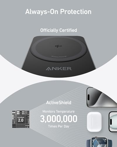 Anker MagGo 3-in-1 MagSafe-Compatible Qi2 15W Foldable Charging Station | Qi2-Certified Wireless Charging Stand for iPhone 17 - 12 Series, AirPods, Apple Watch Ultra(Non-Battery, Adapter Included) - color: Black