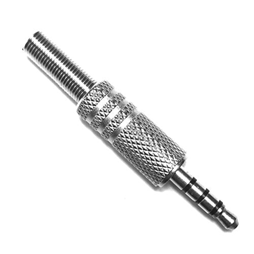 CESS 3.5mm TRRS 4-Pole Male Solder Plug, 5 Pack