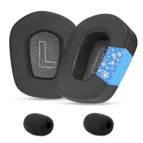 G733 Cooling Gel Earpads Replacement Compatible with Logitech G733 G535 G335 Wireless Gaming Headset Ear Pads Ear Cushions Ice Silk Fabric Memory Foam Black