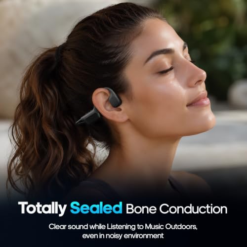 Bone Conduction Headphones IP68 Waterproof, 32GB MP3 Player, Open-Ear Wireless Bluetooth 5.2 Waterproof Headphones for Swimming, Pool, Open Water, Running & Training - Fast Charging - Black - color: Black
