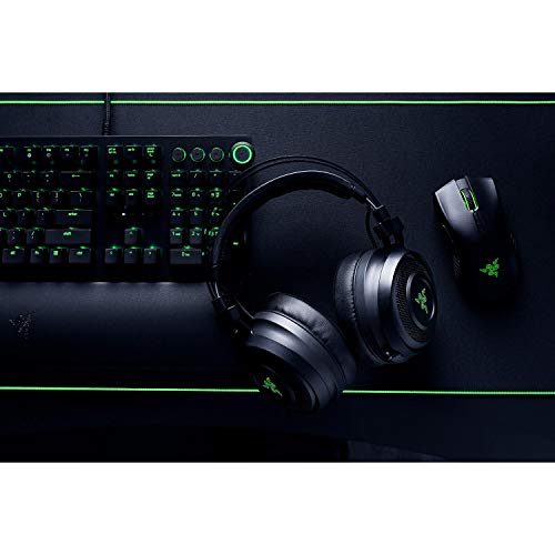 Razer Nari Wireless 7.1 Surround Sound Gaming Headset: THX Audio, Auto-Adjust Headband & Swivel Cups, Chroma RGB, Retractable Mic, For PC, PS4, PS5, Black
