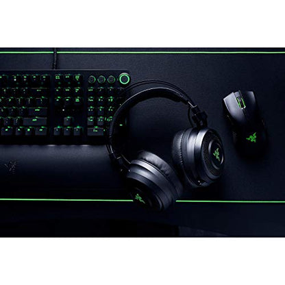 Razer Nari Wireless 7.1 Surround Sound Gaming Headset: THX Audio, Auto-Adjust Headband & Swivel Cups, Chroma RGB, Retractable Mic, For PC, PS4, PS5, Black