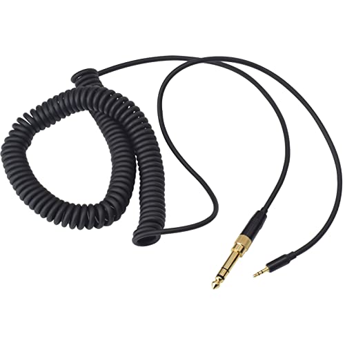 Coiled 2.5mm to 3.5mm & 6.35mm Audio Cable Compatible with Bose NC700 QC45 QC35 QC25 OE2 SoundLink Headphones, Spring Relief Replacement Aux Cord