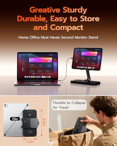 45W 6 in 1 Charging Station for Apple Multiple Devices with Clock & Light, 20W Fast Foldable Wired Charging Stand for iPad/Tab, Wireless Charger Design for MagSafe Charger for iPhone 17/iWatch/Airpods