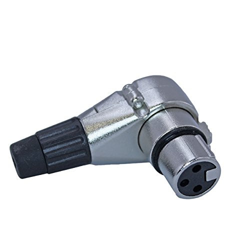 90 Degree Adjustable 3 Pin XLR Right Angle Connector - 7 Clockable Positions (Female) - color: FEMALE
