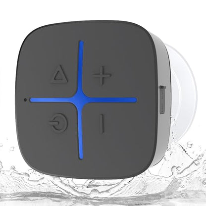 BT Shower Speaker, Wireless Bluetooth Speaker with IP65, 3D Sound, Built in Mic, Suction Cup, for Bathroom Swimming Pool Beach Travel Outdoor
