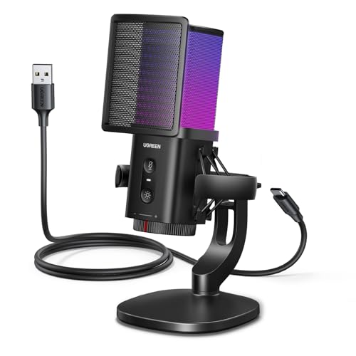 UGREEN USB Gaming Microphone for Streaming, Chat, 24bit/96kHz Condenser Mic