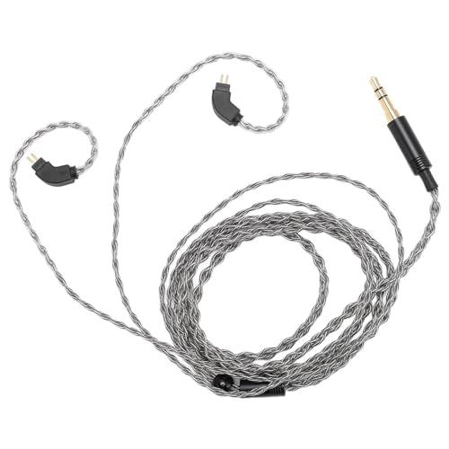 Premium Silver Plated Copper Earphone Cable Replacement for TFZ QDC Revonext 3 5mm to 0 78mm 2 Pin with Memory Wire Earhooks Clear Sound Lossless Upgrade