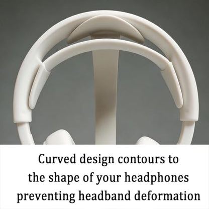 Over-ear Headphone Stand/Desktop Headset Holder–8kg Load Capacity,Suitable for Gaming Rooms,Offices,and Various Desk Setups (Black,White)(White) - color: White