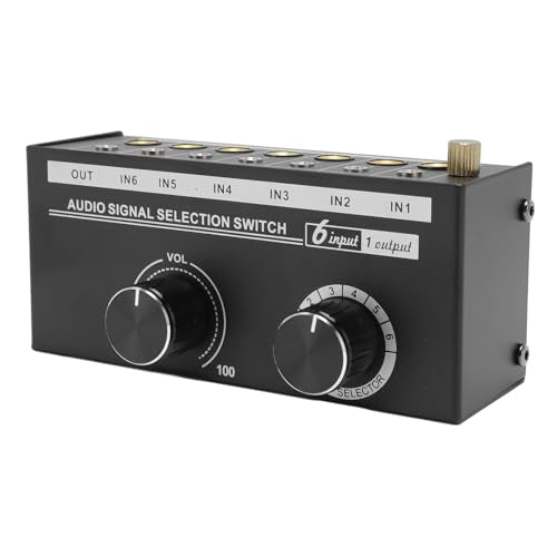 Stereo Audio Selector er, 6 in 1 Out Stereo Audio