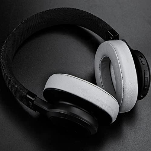 SOULWIT Professional Replacement Ear Pads for JBL Live 500BT/Live 500 BT Around-Ear Wireless Headphone, Earpads Cushions with Softer Protein Leather, Noise Isolation Foam - Grey - color: Grey
