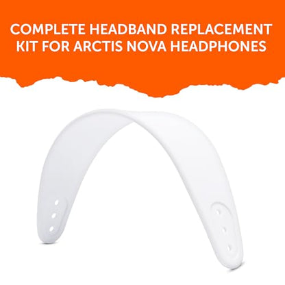 WC HeadbandZ Arctis Nova - Upgraded Silicone Headband for Arctis Nova Headsets by Wicked Cushions - Enhanced Flexibility, Comfort, and Style with Matching Earpad Designs | White - color: White