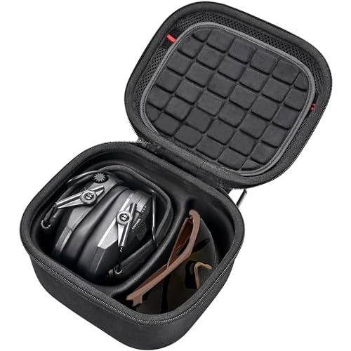 RAIACE Hard Travel Carrying Case for Walker's Razor Slim Passive Earmuffs Ultra Low Profile 27dB NRR. (Case Only!)-Black