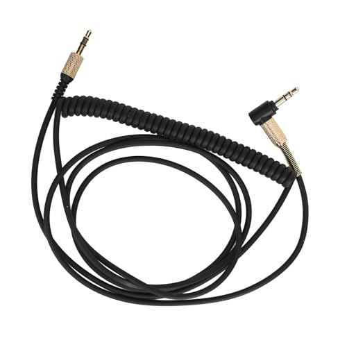 Coiled 3.5mm Aux Cord 4.6-6.9ft Gold Plated Retractable Audio Cable for