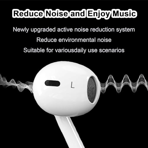 【2 Pack】Wired Earbuds, 3.5mm Headphones Wired, 3.5mm Jack in Ear Headphones with Microphone & Volume Control, Compatible with iPhone, iPad, iPod, Android, Laptop, PC, MP3, MP4 Most 3.5mm Audio Devices