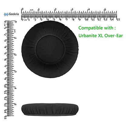 Geekria Comfort Velour Replacement Ear Pads for Sennheiser Urbanite XL Over-Ear Headphones Ear Cushions, Repair Parts with Video Guide (Black)