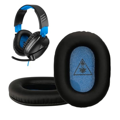kwmobile Ear Pads Compatible with Turtle Beach Recon 70 / Recon 50 / Recon 60P / Stealth 500/600 / 700 Earpads - 2X Replacement for Headphones - Black