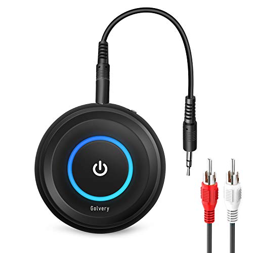Golvery Bluetooth V5.3 Transmitter Receiver for TV to 2 Wireless Headphones | aptX Low Latency/FaseStream Audio, 2-in-1 3.5mm AUX RCA Bluetooth Receiver Adapter for Home Stereo Airplane Boat Gym 16 Hours
