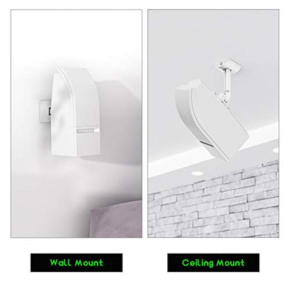Wall and Ceiling Mount for Bose 161, 151 SE Environmental Speakers, Multiple Tilt & Swivel Adjustable Mounting Bracket Compatible with Model Bose 100 Speakers, Single White - color: White