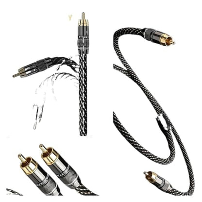 HiFi RCA Coaxial Audio Cable Hi-End RCA to RCA Male SPDlF Digital Coaxial Cable for DVD Projector TV Speaker Amplifier((=0.5m) - size: (=0.5m