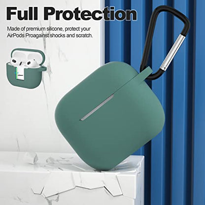 Compatible with AirPods 3 Case, Protective Silicone Cover for AirPods 3rd Generation Case 2021, Wireless Charging - Grey Green - color: A-Grey Green