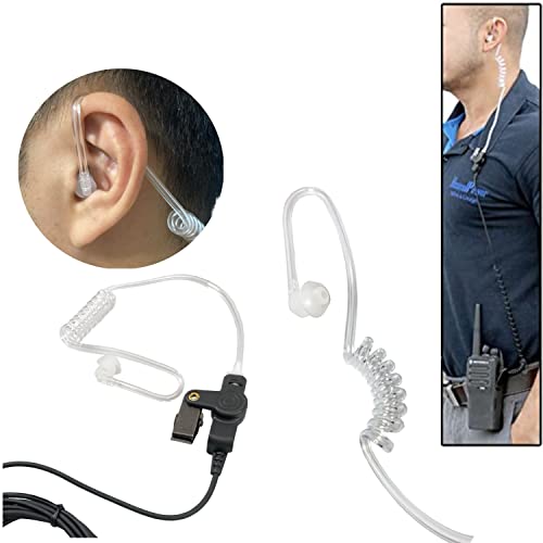 MaximalPower Twist On Replacement Acoustic Tube/Clear Coil for Two-Way Radio Headsets (10 Pack)