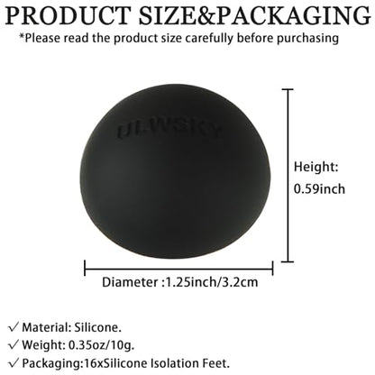1.25" Silicone Hemisphere Bumpers Isolation Feet, 16Pack Non Skid Speaker Isolation Pads,for Small Speaker Spikes,Turntable Isolation,Subwoofer,Record Player Sound Dampening&Anti Vibration - size: 1.25"-16pack