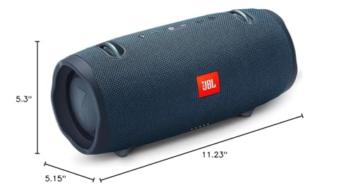 JBL Xtreme 2 - Portable Bluetooth Speaker | Wireless Bluetooth Streaming, Up to 15 hours of playtime, IPX7 waterproof, JBL Connect, Durable fabric and rugged material - color: Blue