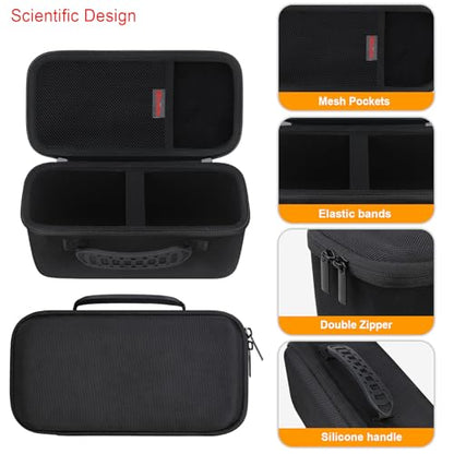 Elonbo Carrying Case for Marshall Middleton/Middleton II Portable Bluetooth Speaker, Wireless Speaker Hard Travel Protective Bag Storage Cover, Extra Mesh Pocket Fits Charging Cable, Black - color: Black
