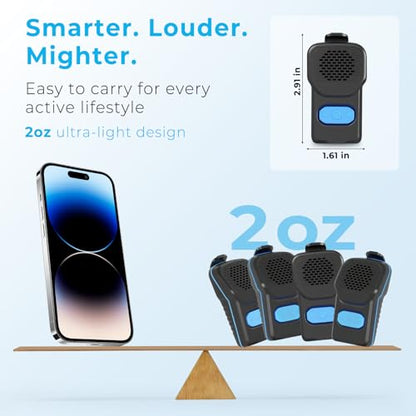 Wearable Bluetooth Speaker, Clip On, 10H Working Time, IPX7 Waterproof | Portable Mini Personal Speaker, Clean Sound, BT 5.3, ENC Built-in Mic, Hands-Free Music/Calls for Outdoor Work