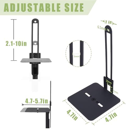 29.5-55.9" Speaker Stands Pair for Surround Sound, 17lbs Capacity | Black Alloy Steel Bookshelf Tall Speaker Stands Compatible with Bose Sony JBL Samsung Polk Yamaha,Cable Management