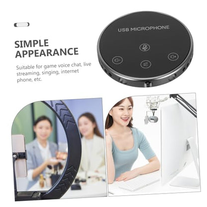 Omnidirectional USB Microphone for Live Recording and Game Chatting Compact Desktop Mic for Laptop and Meetings Easy to Use and Portable
