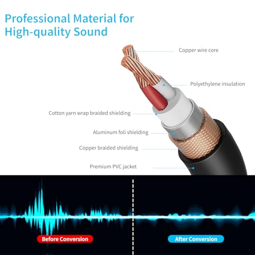XLR Male to Female Microphone Cable 5ft (Oxygen-Free Copper) - style: 5ft/1.5m 1pack