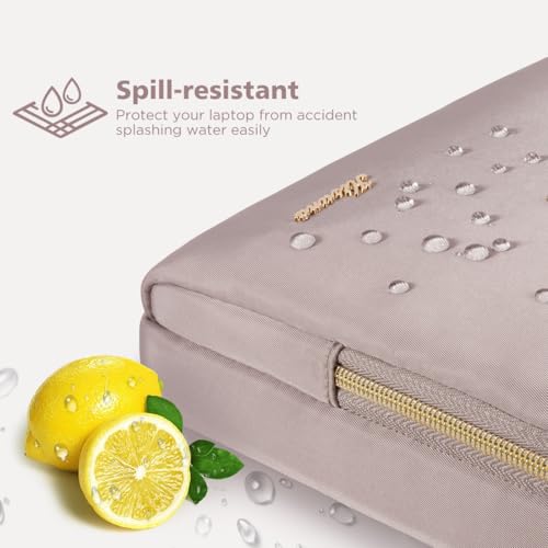 KIZUNA Laptop Bag 14 Inch Computer Shoulder Case Sleeve Briefcase For MacBook Air 15 M4 M3 M2/15 Surface Laptop 7 6 5/Lenovo Flex 14/14" HP EliteBook 840 G5/14 Yoga Slim 7i Pro X/Dell,Khaki - color: Khaki, size: 14 Inch