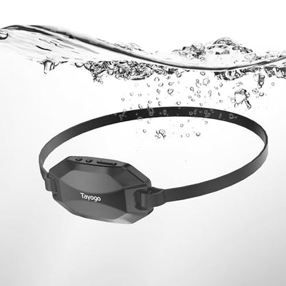 Bone Conduction Swimming Headphones, IPX8 Waterproof Open-Ear Headphones | 32GB MP3 Player & Bluetooth 5.4 & FM Radio, Underwater Headphones for Swimming, Compatible with Tayogo T6 transmitter