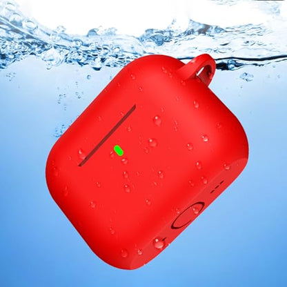 Shockproof Silicone Cover for Wireless Earbuds Case Shell with AntiScratch Protections Nonslip Grip Protector - color: Dark Night Green