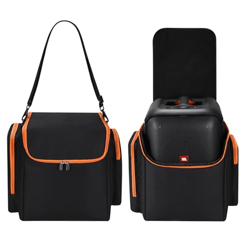 Carrying Case for JBL PartyBox Encore Essential, Travel Bag with Strap | Protective travel bag for JBL PartyBox Encore Essential. Padded polyester, pockets for mics & accessories. shoulder strap.
