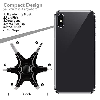 iPhone Cleaning Kit for Charging Port Cleaner,Lightning Charger Connector - color: Black