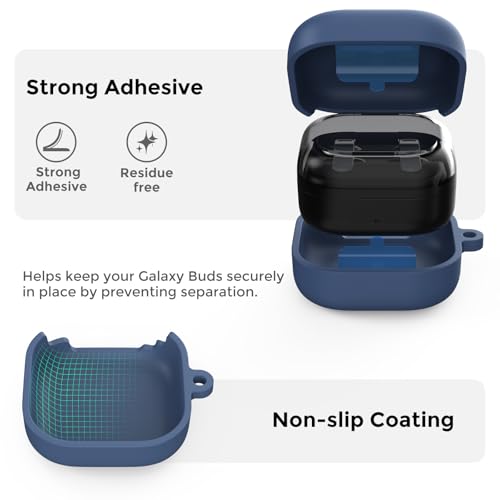AhaStyle Silicone Case for Samsung Galaxy Buds4 and Galaxy Buds4 Pro (2026) | Skin-Friendly Soft Touch, Full Protection, Shockproof, Wireless Charging, Galaxy Buds4 Series Accessories, for Men Women - color: Galaxy Buds4/Buds4 Pro, Midnight Blue