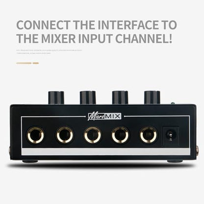 Headphone Amplifier, HA400 4-Channel Metal Stereo Audio Amplifier, Mini Earphone Splitter W/DC 12V Power Adapter, for Sound Mixer PC Guitar Studio Stage (White) - style: HA400 White