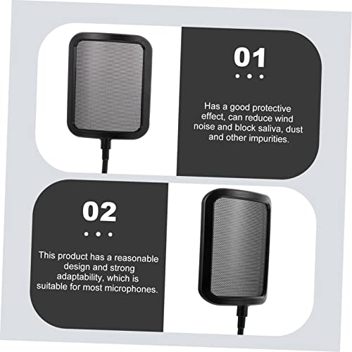 Abaodam Microphone Windscreen Pop Filter for Gaming Metal Mesh Shield Noise Reduction Cover for Podcast