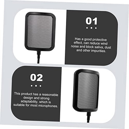 Abaodam Microphone Windscreen Pop Filter for Gaming Metal Mesh Shield Noise Reduction Cover for Podcast