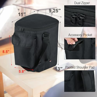 Travel Carrying Case for Bose S1 Pro/Bose S1 Pro+, Slip Cover Case with Shoulder Strap &Accessory Pocket, Portable Carry Bag Holder w Handle Strap for Bose Speaker (Black)