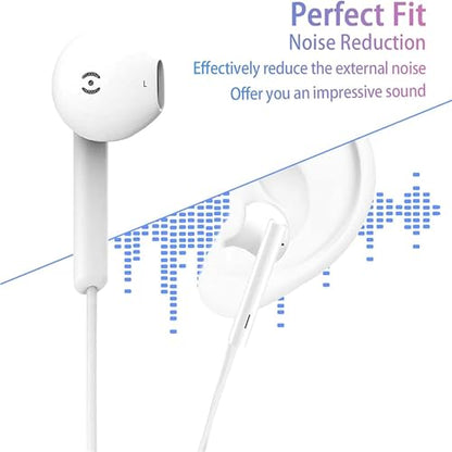 GAXIWILO 2 Packs for iPhone Earbuds Wired Headphones Earphones with 3.5mm Wired [MFi Certified] with Mic, Volume Control Support for iPhone,iPad,iPod,Computer,MP3/4,Android Most 3.5mm Audio Devices