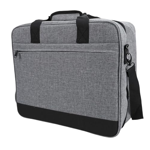 LiebeWH Mixer Travel Bag, Canvas Audio Mixer Carrying Case with Multi Pockets, Padded Interior, Adjustable Shoulder Strap for DJ Podcast Recording Gear and Cables