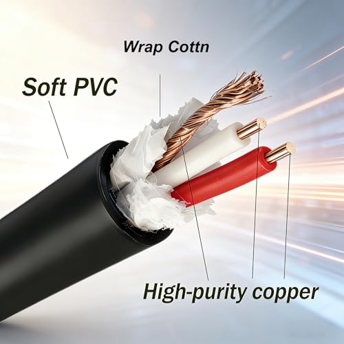 Male to Male 3.5 mm Audio Cable with Gold-Plated Aux Cord for Headphones, Car,loptop， TV, iPhone ， Stereo Speaker & More (Black, 3 FT) - size: 3 FT