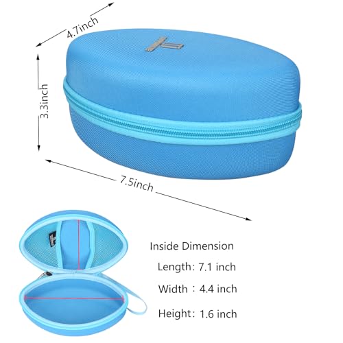 Tourmate Hard Case for iJoy Lilo & Stitch Headphones, Blue, Case Only | Shockproof EVA shell, fits iJoy Lilo & Stitch foldable headphones, soft lining, mesh pocket for cable, blue, travel case - color: Blue