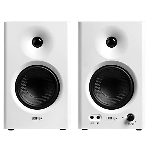 Edifier MR4 Studio Monitor Speakers, 4 inch Active Near-Field - color: White